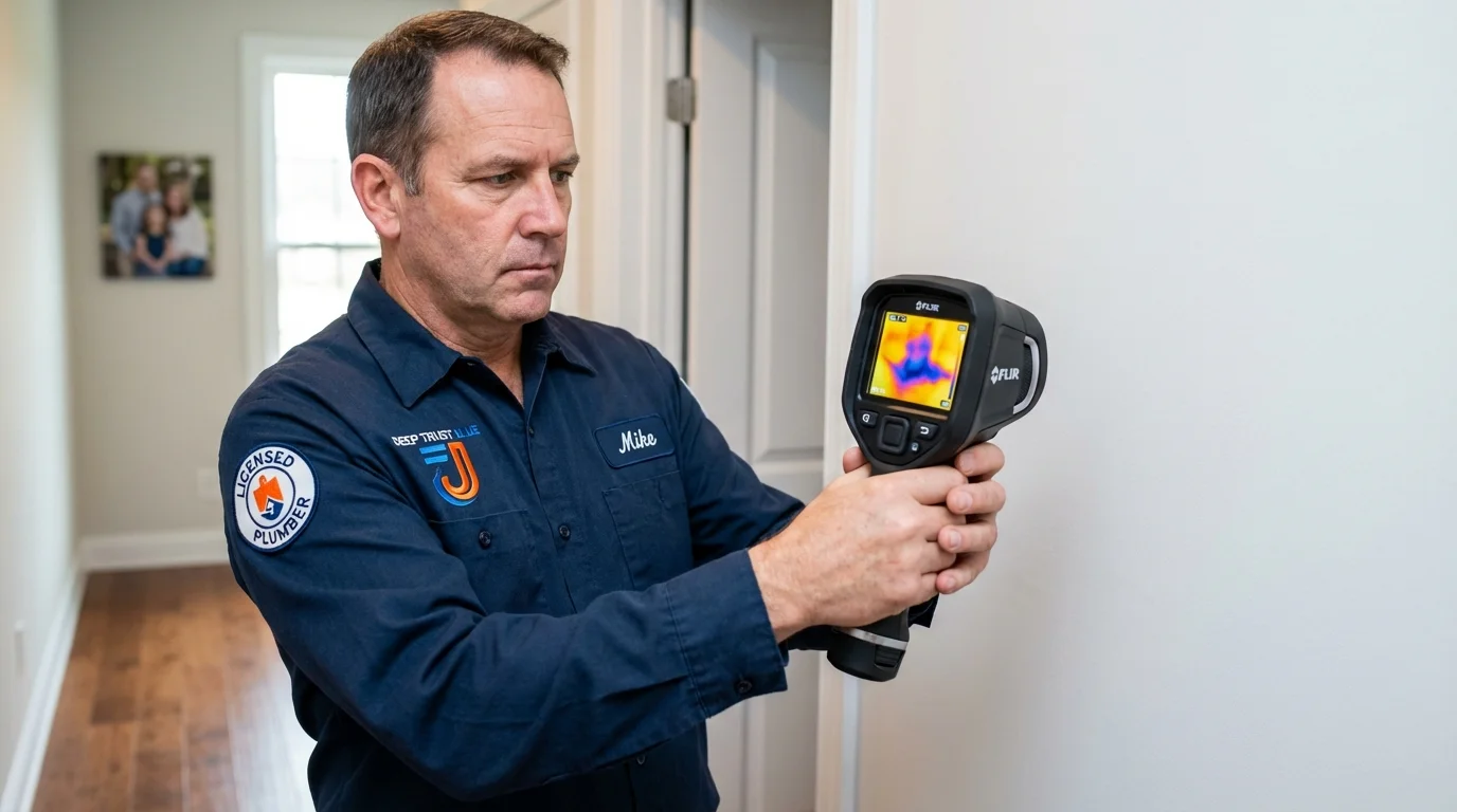 Thermal imaging leak detection by Johns Plumbing LLC in Calhoun